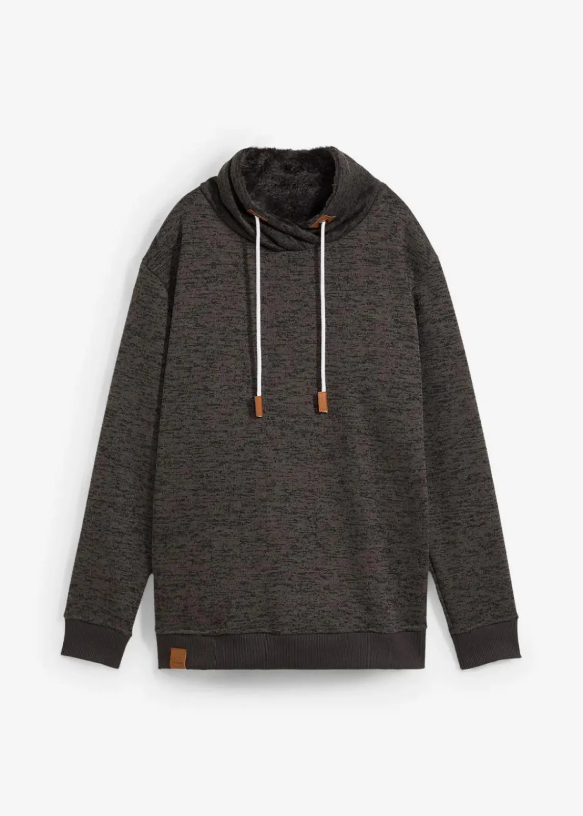 bonprix Bekleidung·Blusen & Tuniken|Sweat^Long-Sweatshirt anthrazit meliert meliert