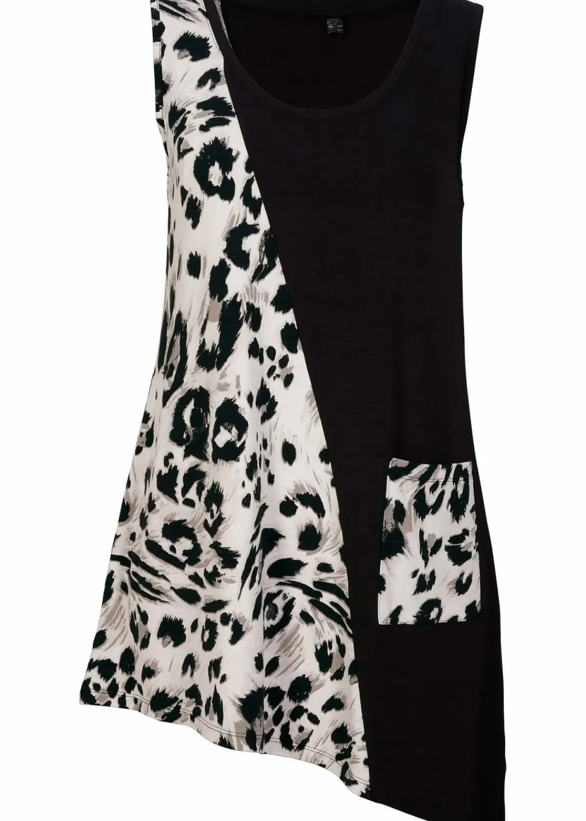 bonprix Shirts & Tops^Long-Top schwarz/ leo bedruckt