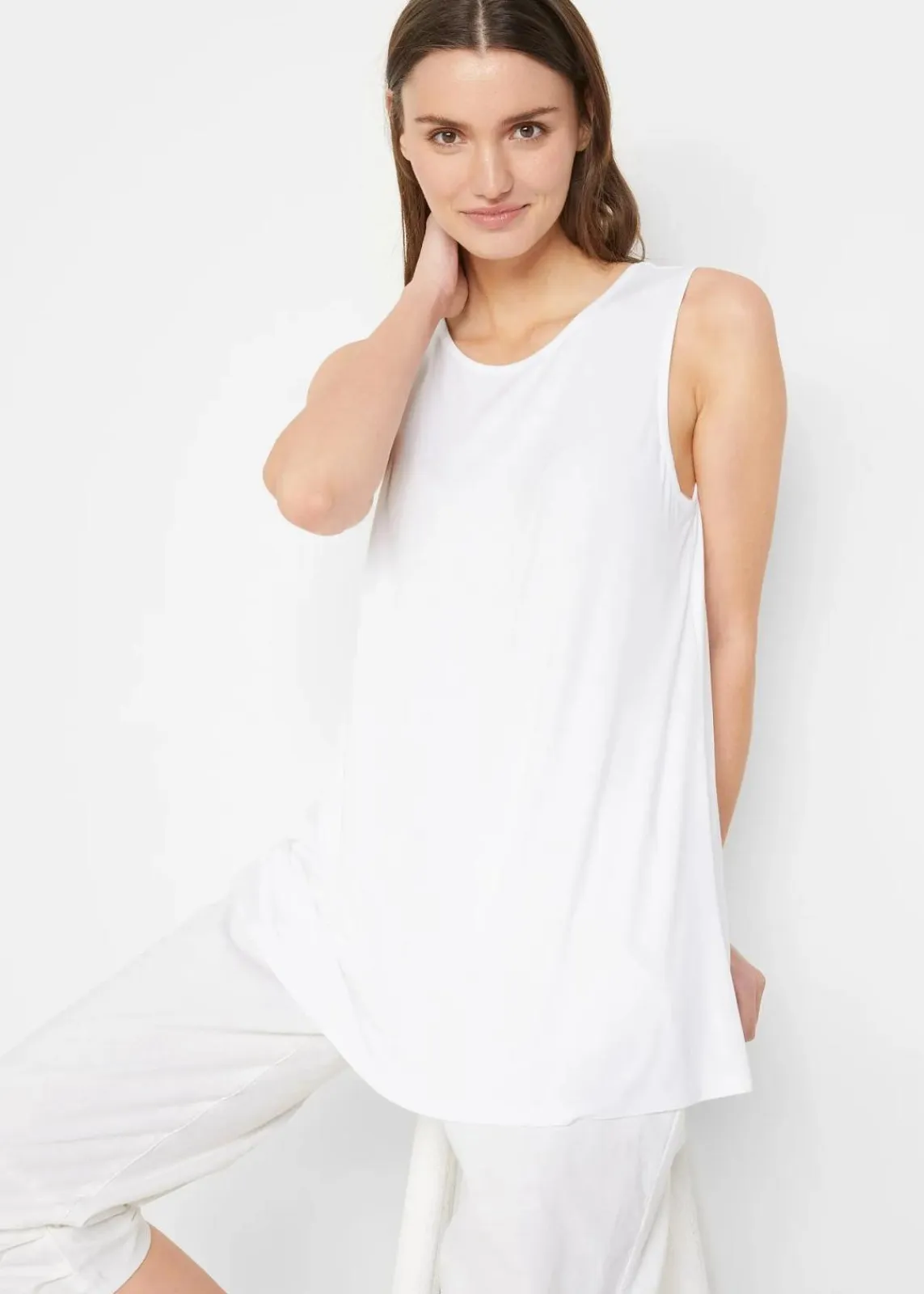 bonprix Nachhaltigere Materialien|Basics^Long-Top aus softer Viskose, 2er- Pack weiß/schwarz
