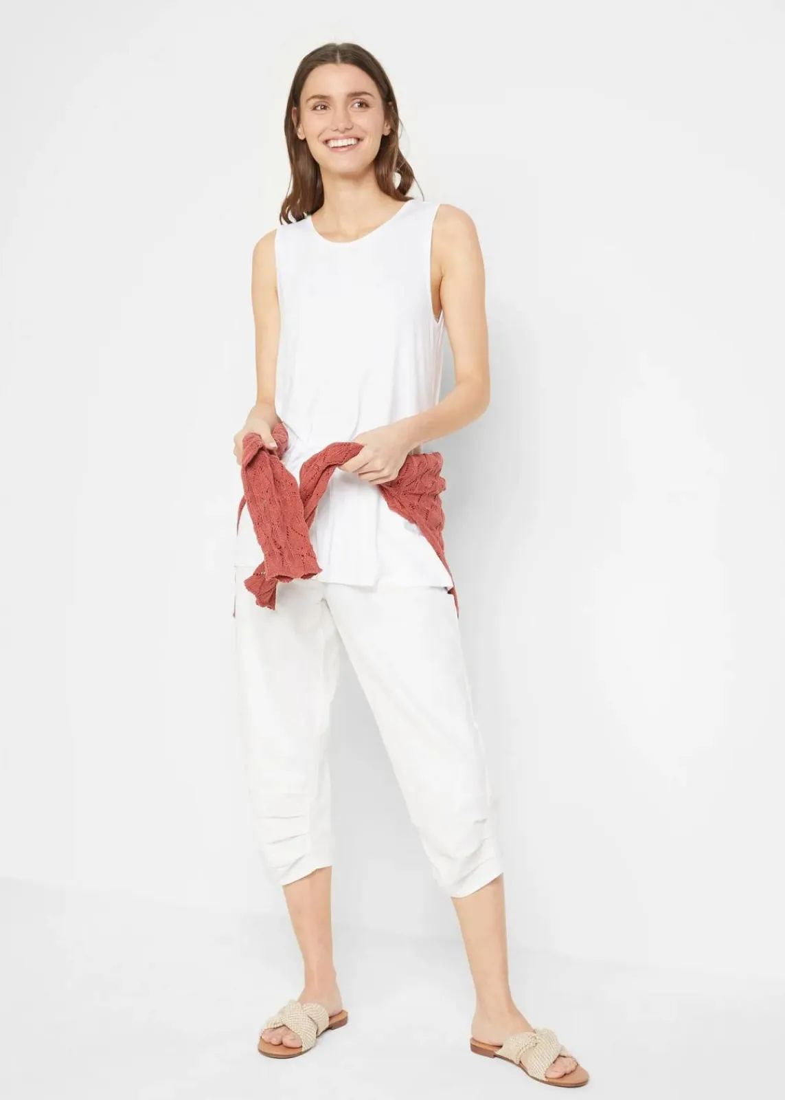 bonprix Nachhaltigere Materialien|Basics^Long-Top aus softer Viskose, 2er- Pack weiß/schwarz