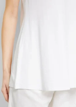 bonprix Nachhaltigere Materialien|Basics^Long-Top aus softer Viskose, 2er- Pack weiß/schwarz