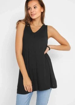 bonprix Shirts & Tops^Long-Top aus Viskose-Mix schwarz