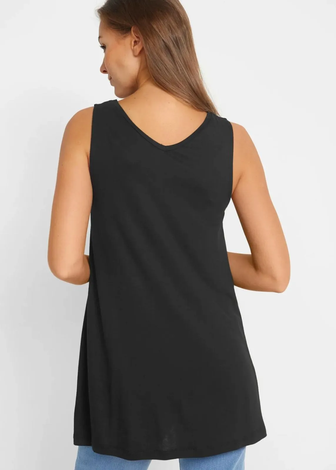 bonprix Shirts & Tops^Long-Top aus Viskose-Mix schwarz