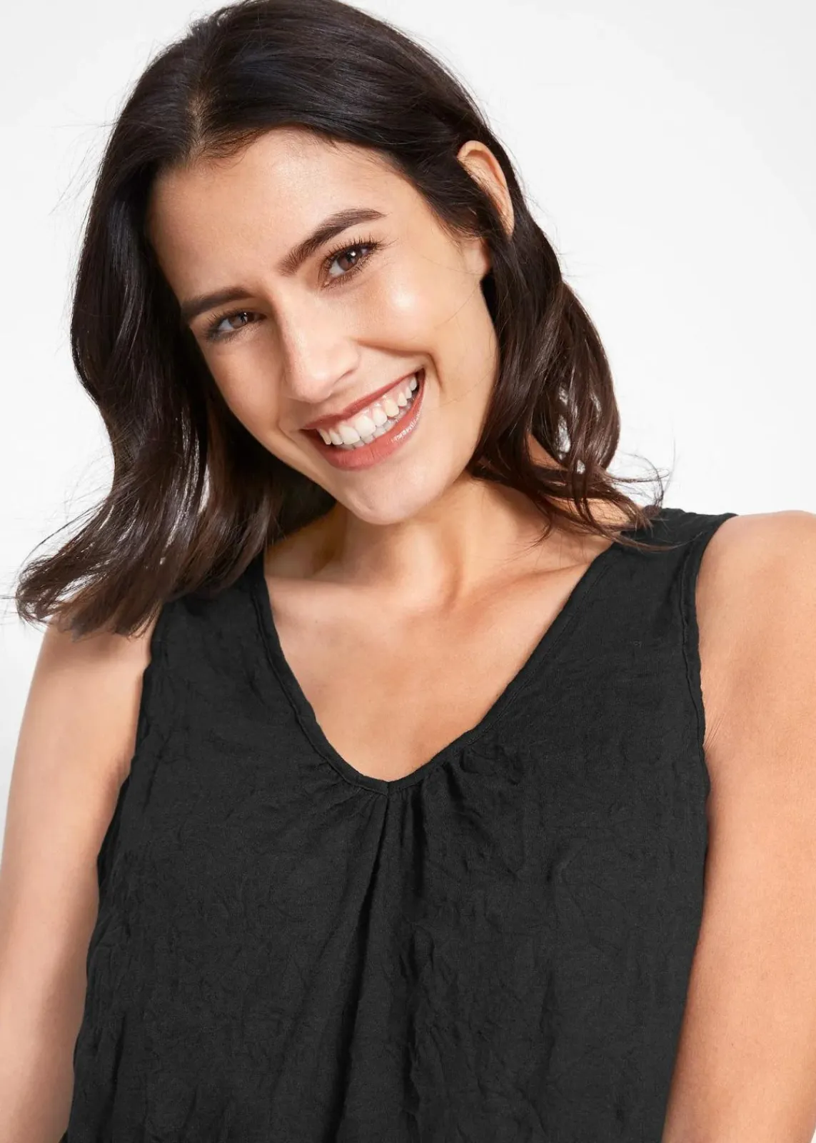 bonprix Shirts & Tops^Long-Top mit Crash-Effekt schwarz