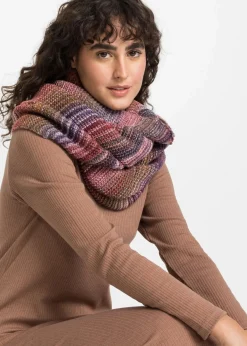 bonprix Schals & Tücher|Schuhe & Accessoires In Spezialgrößen·Tücher & Ponchos^Loop Schal rosa/pink/lila/taupe gestreift