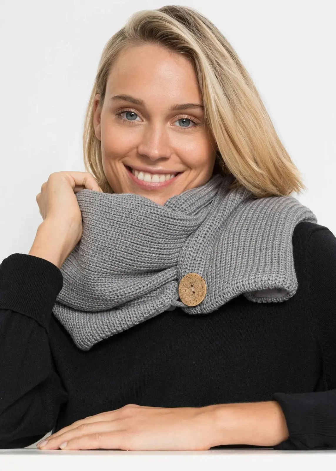 bonprix Schals & Tücher|Schuhe & Accessoires In Spezialgrößen·Tücher & Ponchos^Loop Schal grau