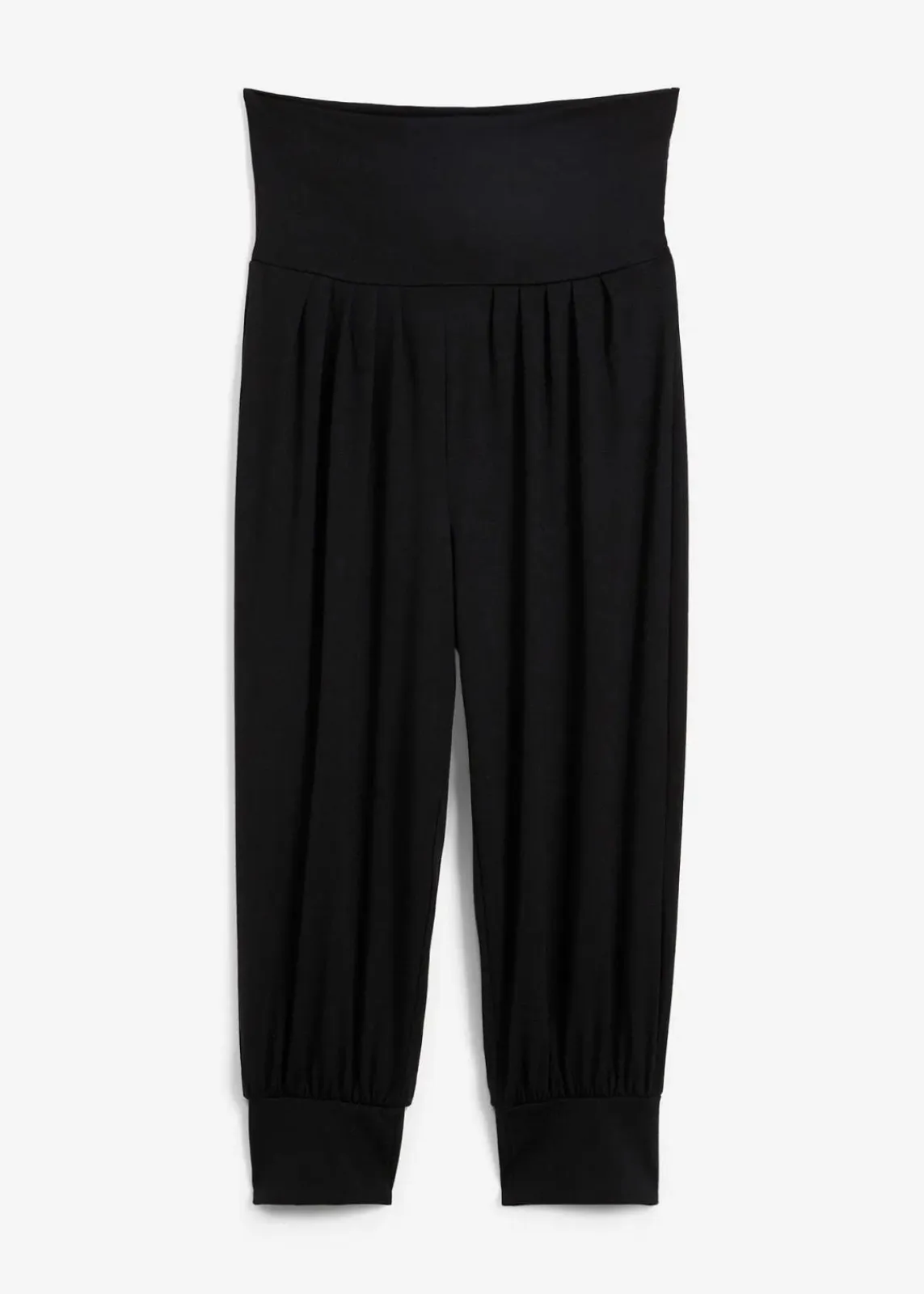 bonprix Wäsche·Homewear|Bekleidung·Strickmode^Loungewear Haremshose in Caprilänge schwarz