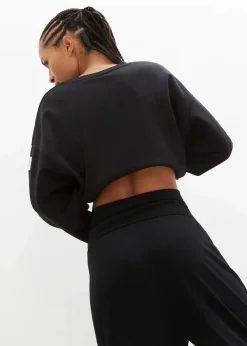 bonprix Wäsche·Homewear|Bekleidung·Strickmode^Loungewear Haremshose in Caprilänge schwarz