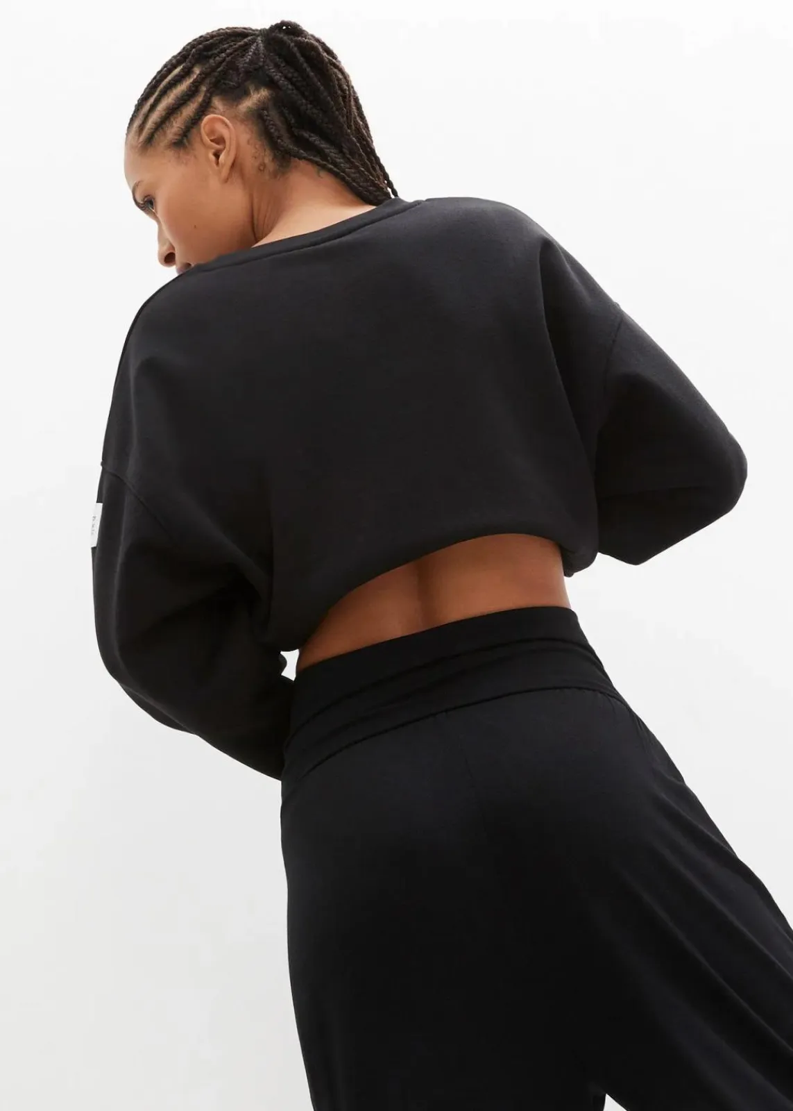 bonprix Wäsche·Homewear|Bekleidung·Strickmode^Loungewear Haremshose in Caprilänge schwarz