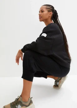 bonprix Wäsche·Homewear|Bekleidung·Strickmode^Loungewear Haremshose in Caprilänge schwarz