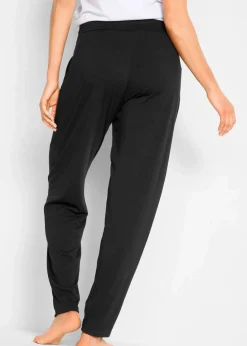 bonprix Wäsche·Homewear|Bekleidung·Strickmode^Loungewear Haremshose mit Viskose schwarz