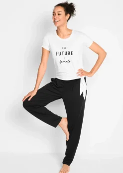 bonprix Wäsche·Homewear|Bekleidung·Strickmode^Loungewear Haremshose mit Viskose schwarz