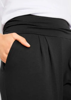 bonprix Wäsche·Homewear|Bekleidung·Strickmode^Loungewear Haremshose mit Viskose schwarz