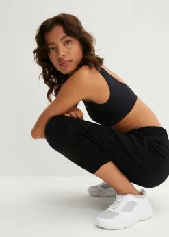 bonprix Wäsche·Homewear|Bekleidung·Strickmode^Loungewear Haremshose mit gerafftem Saum schwarz