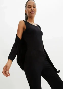 bonprix Hosen|Homewear^Loungewear Hausanzug (3-tlg.Set) mit Viskose schwarz