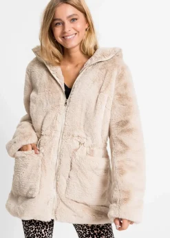 bonprix Jacken & Mäntel^Lässige Fellimitat-Jacke beige