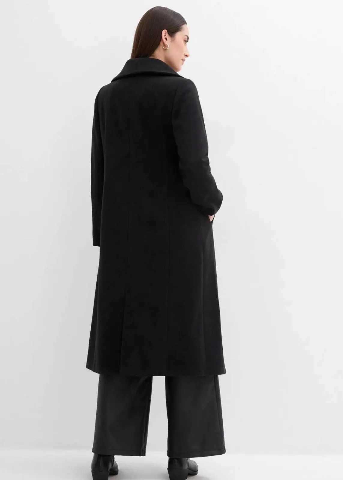 bonprix Bekleidung·Hosen|Jacken & Mäntel^Mantel aus Wollimitat schwarz