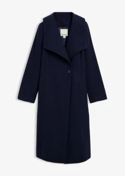 bonprix Jacken & Mäntel|Bekleidung·Hosen^Mantel aus Wollimitat dunkelblau