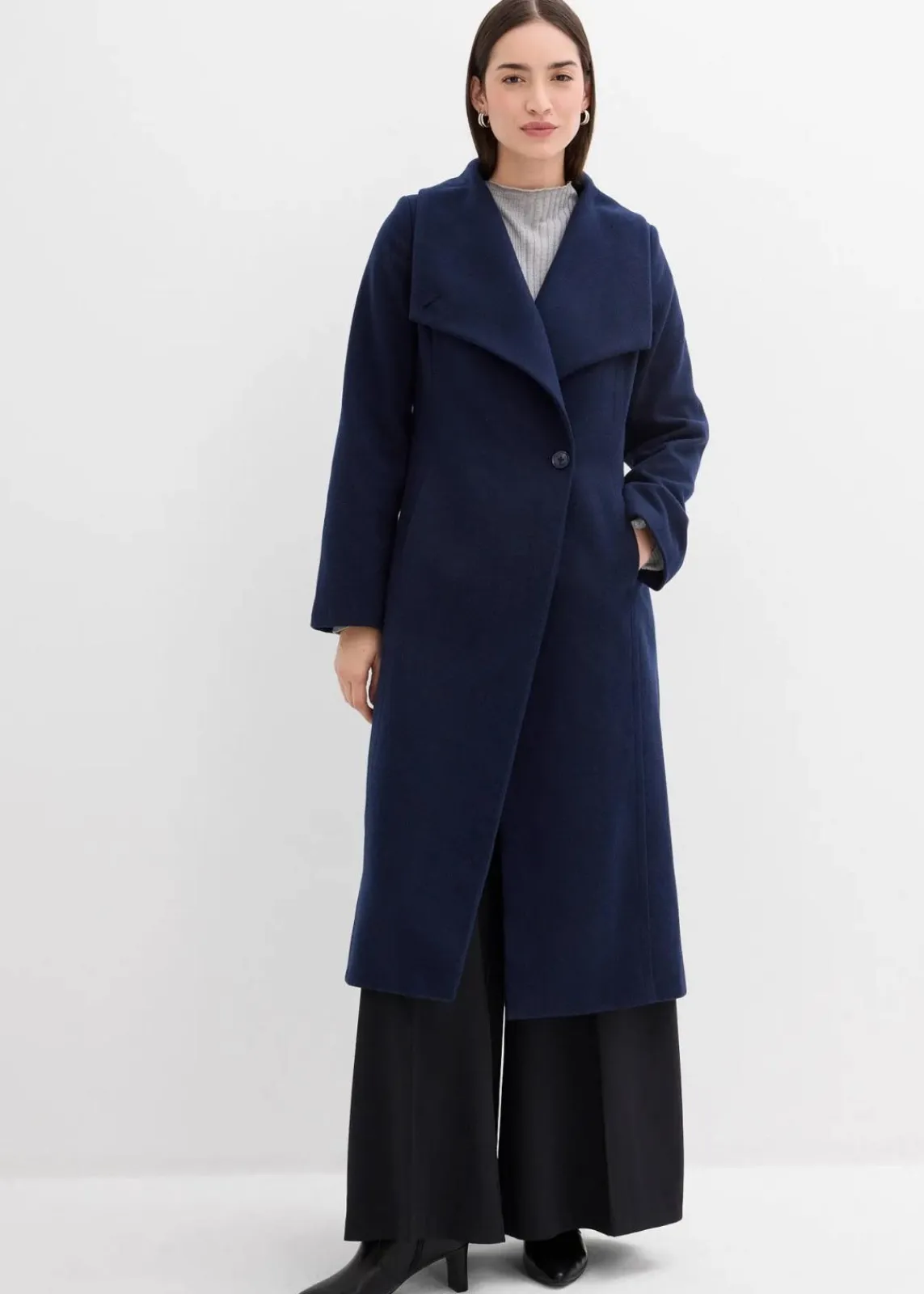 bonprix Jacken & Mäntel|Bekleidung·Hosen^Mantel aus Wollimitat dunkelblau
