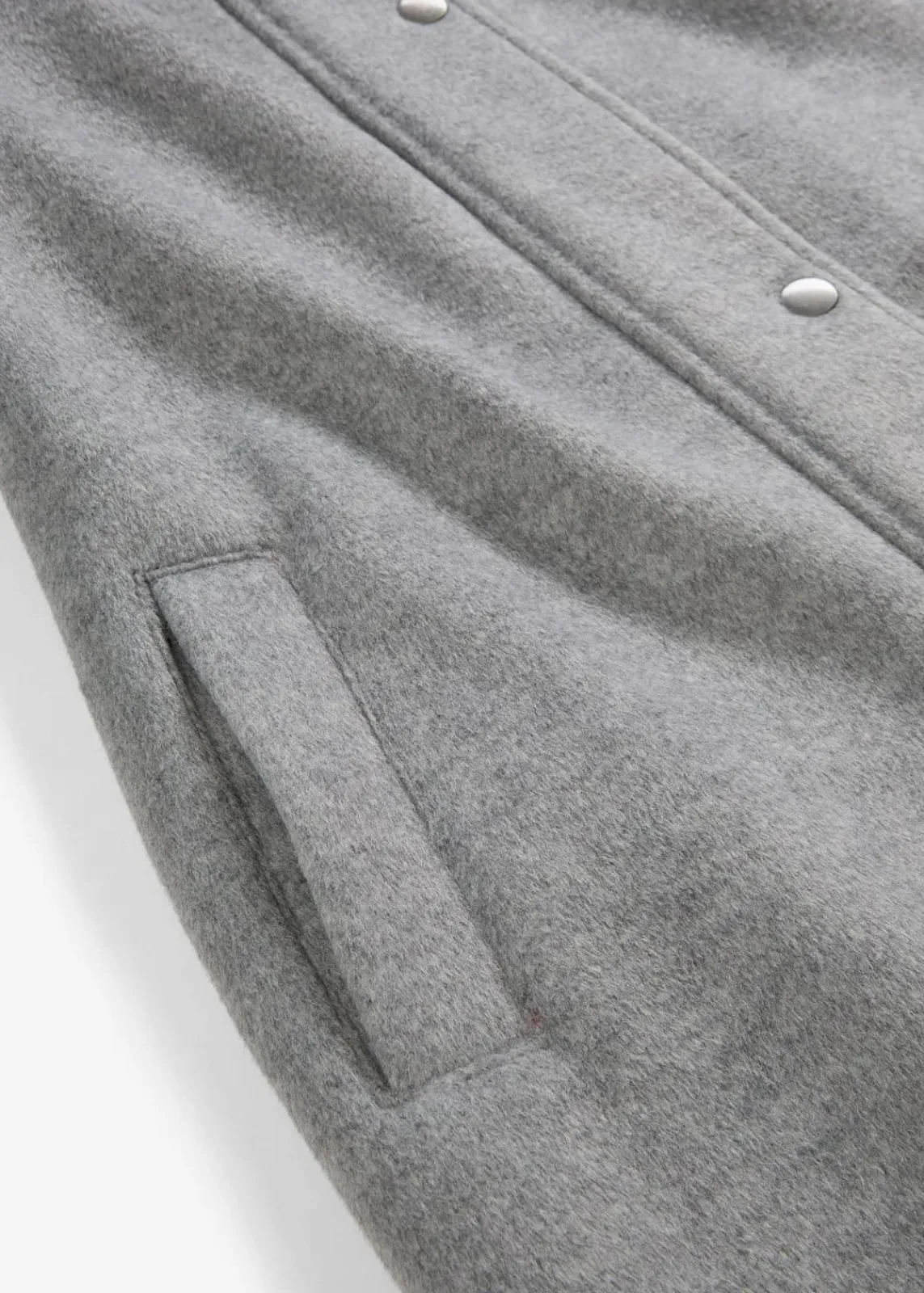 bonprix Jacken & Mäntel|Bekleidung·Hosen^Mantel aus Wollimitat, Maxi-Länge grau meliert