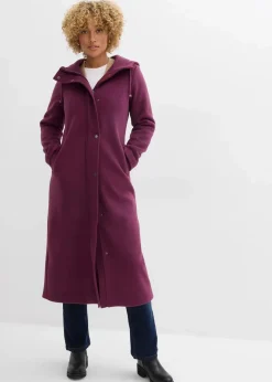 bonprix Jacken & Mäntel|Bekleidung·Hosen^Mantel aus Wollimitat, Maxi-Länge aubergine