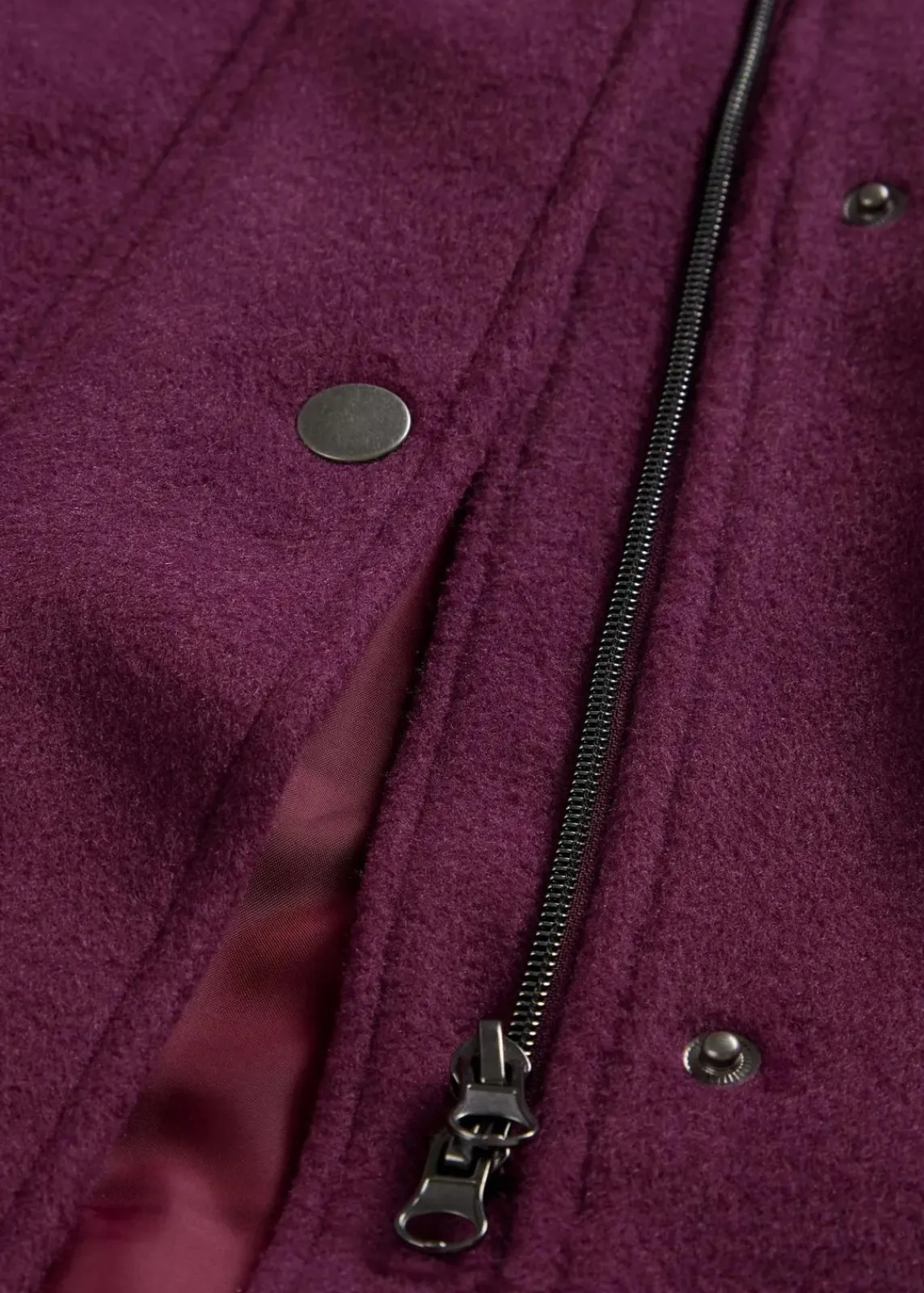 bonprix Jacken & Mäntel|Bekleidung·Hosen^Mantel aus Wollimitat, Maxi-Länge aubergine