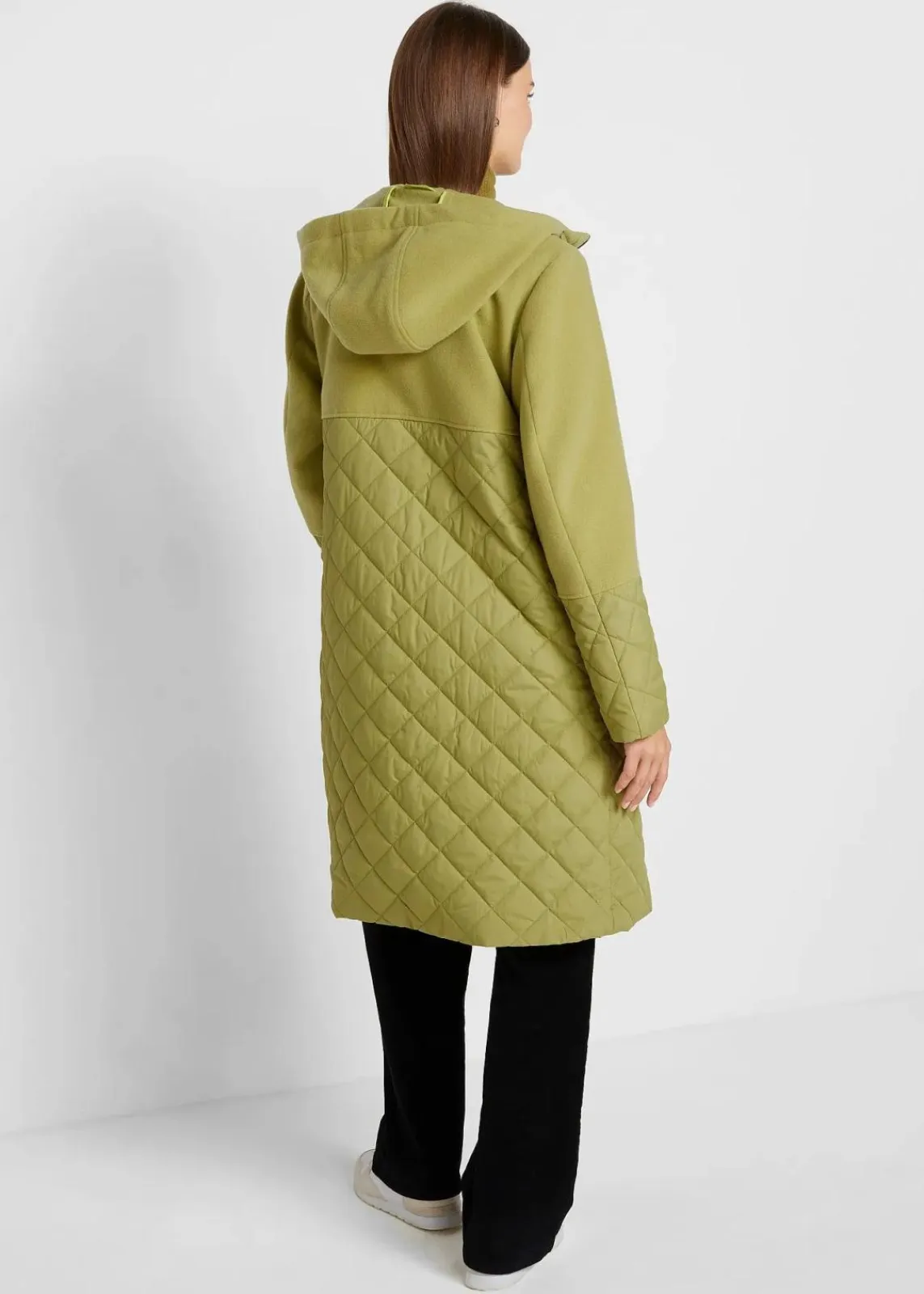 bonprix Jacken & Mäntel|Bekleidung·Hosen^Mantel in Materialmix goldoliv