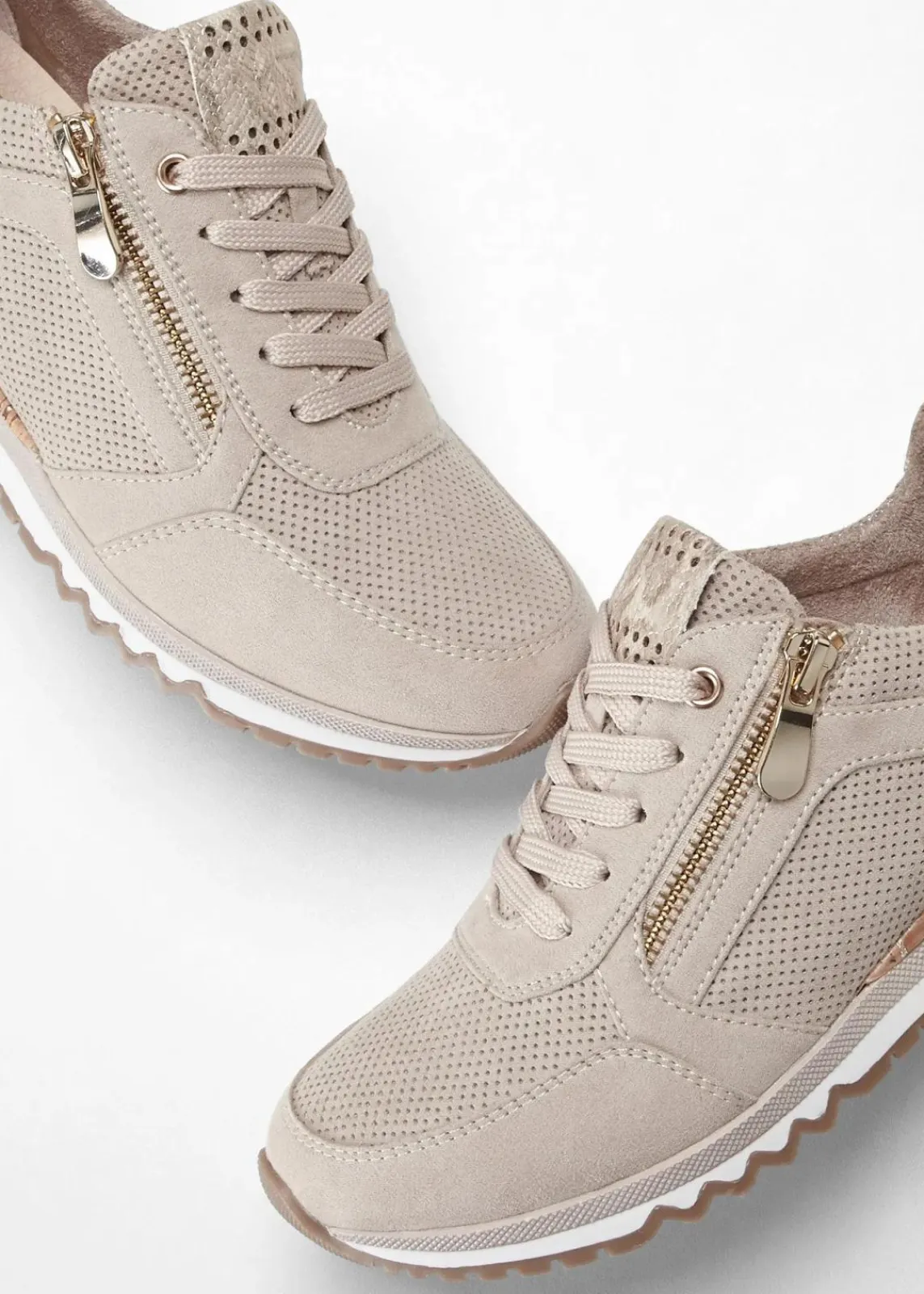 Marco Tozzi High Heels|Sneaker^Sneaker mit Reißverschluss beige