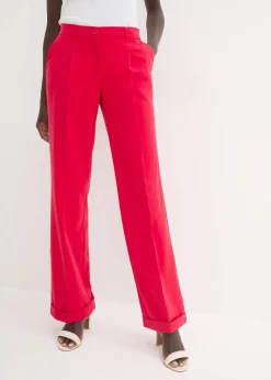 bonprix Kurzgrößen|Bekleidung·Kleider^Marlenehose rot