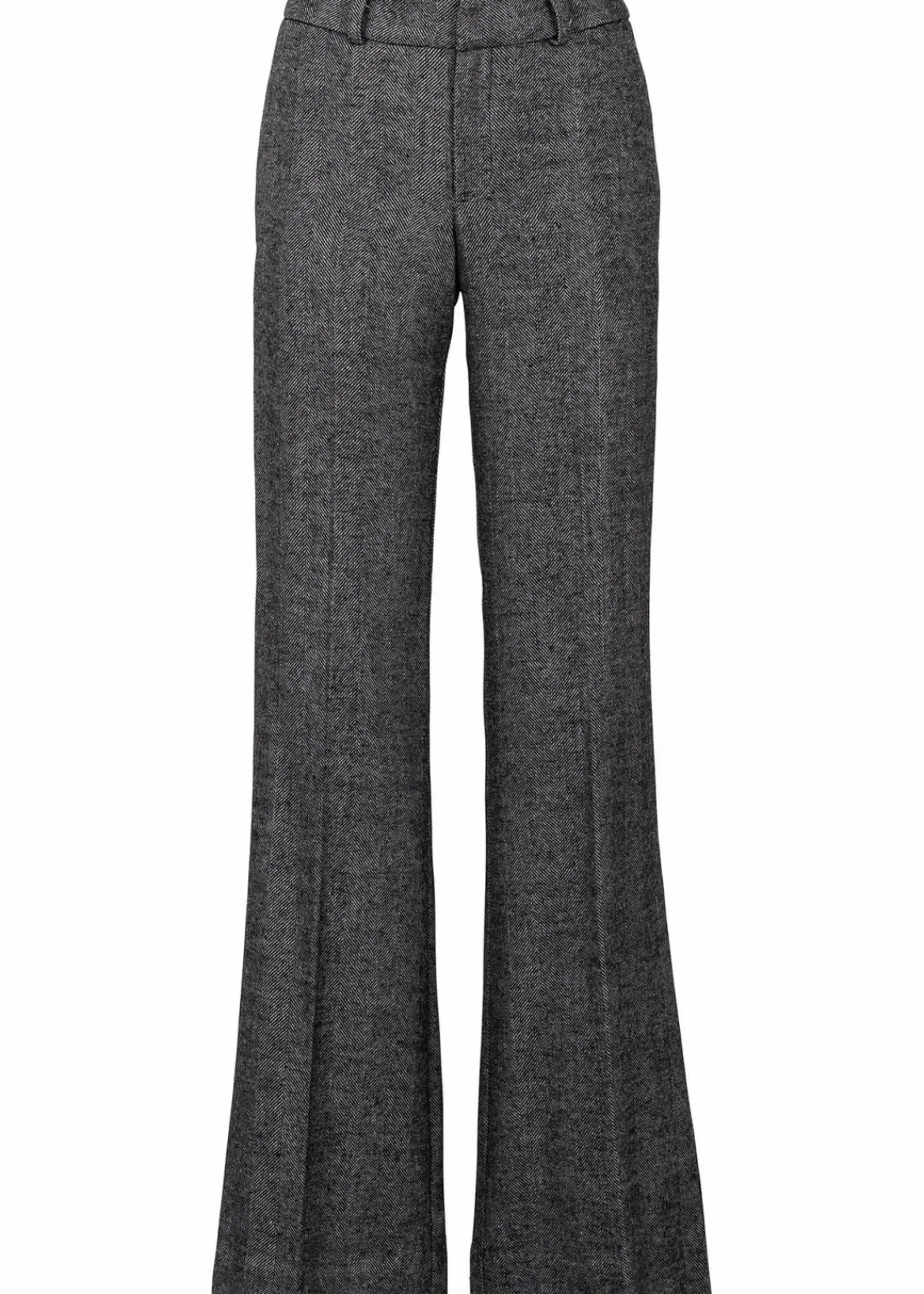 bonprix Kurzgrößen|Bekleidung·Kleider^Marlenehose grau/schwarz meliert