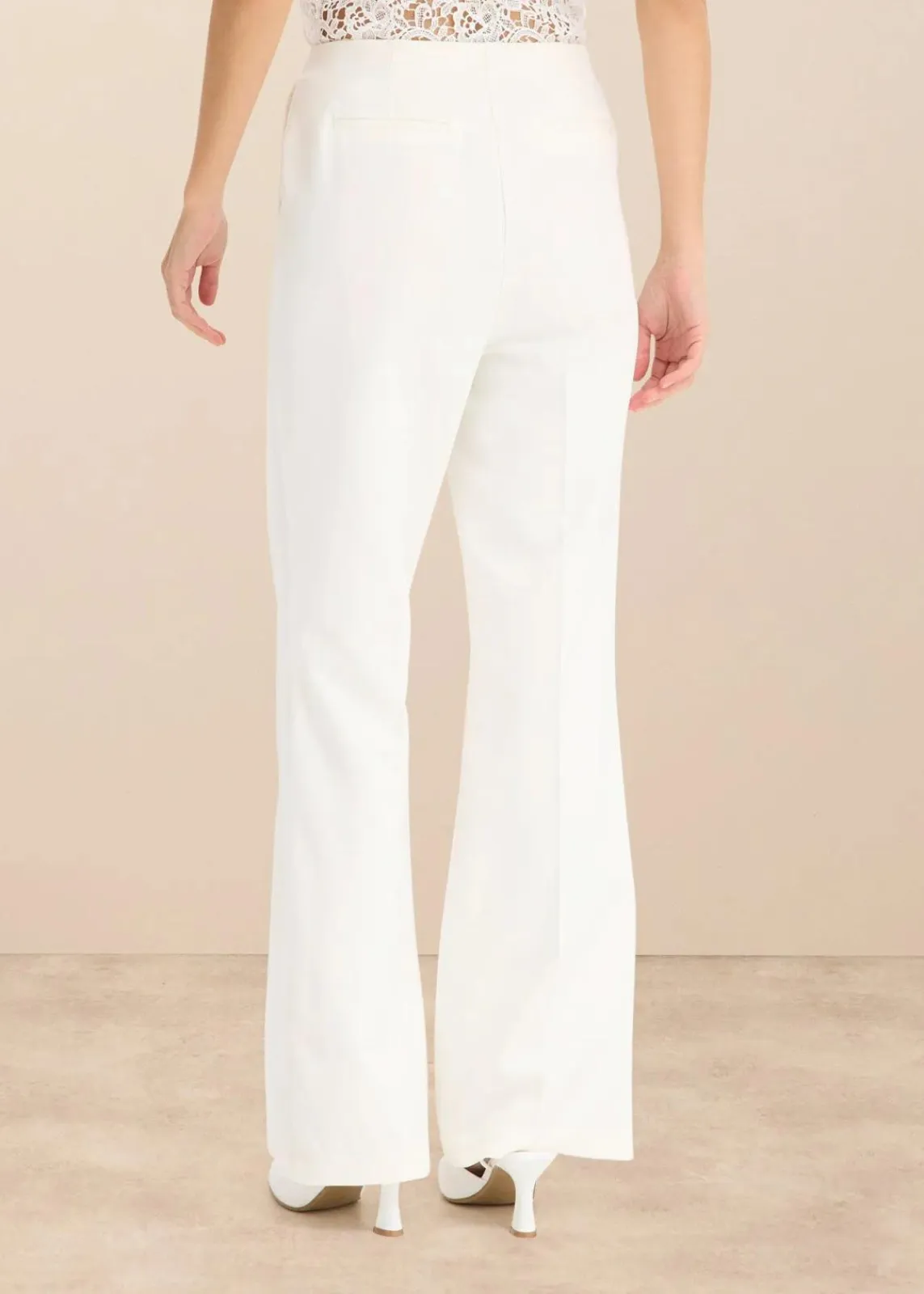 bonprix Bekleidung·Kleider|Hosen^Marlenehose wollweiß