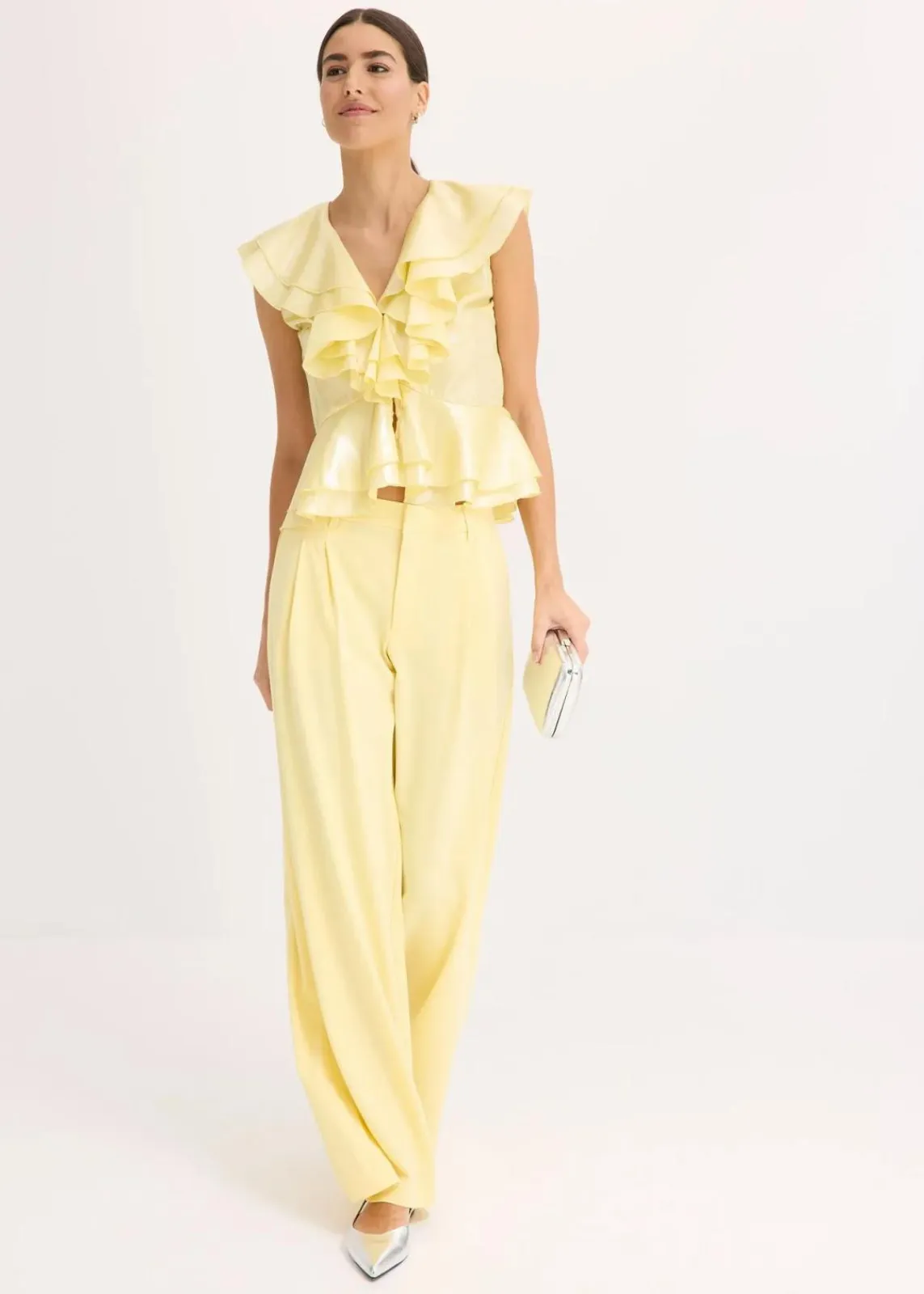 bonprix Bekleidung·Kleider|Festliche Mode^Marlenehose hellgelb
