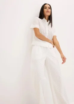 bonprix Bekleidung·Kleider|Hosen^Marlenehose wollweiß
