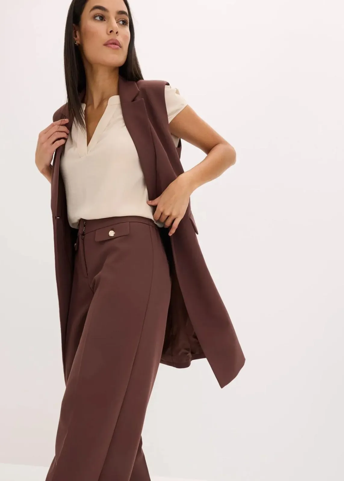 bonprix Bekleidung·Kleider|Hosen^Marlenehose terrabraun