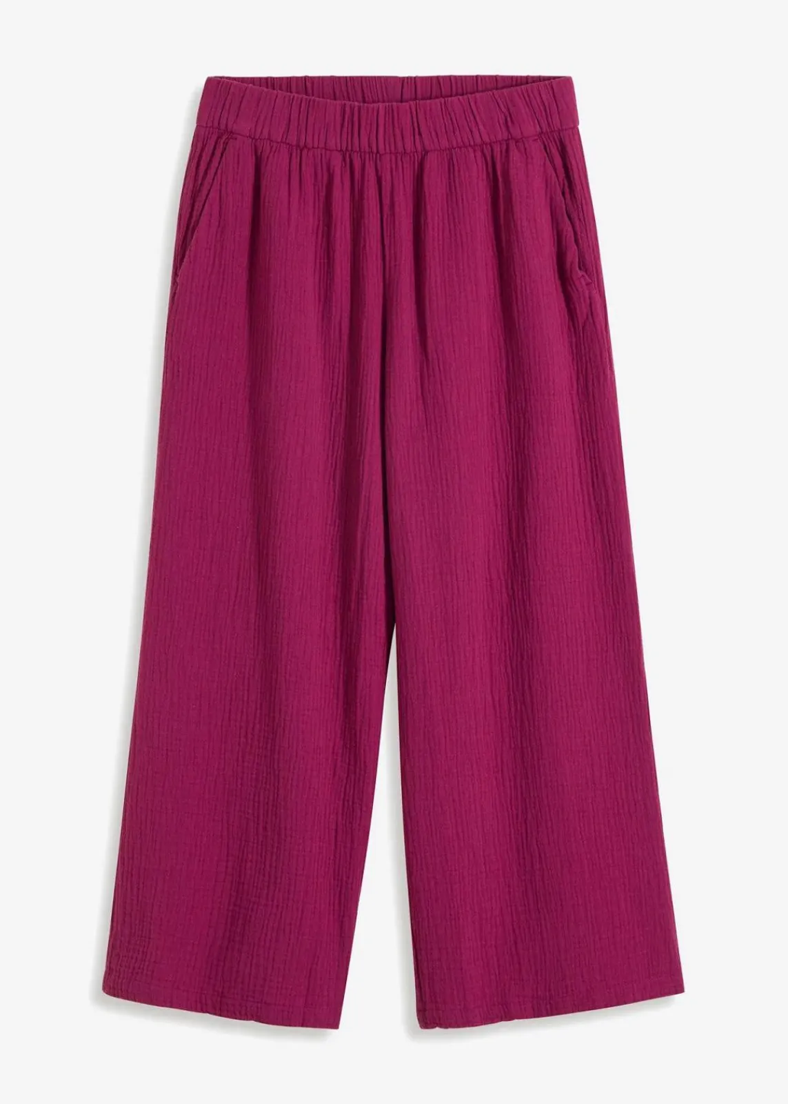 bonprix Hosen^Marlenehose aus Baumwoll-Musselin violett