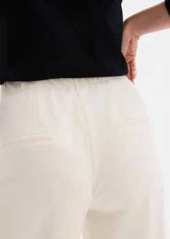 bonprix Bekleidung·Kleider|Hosen^Marlenehose aus bequemen Punto di Roma perlweiß