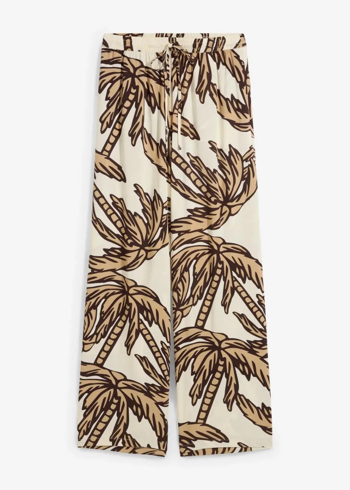 bonprix Bekleidung·Kleider|Hosen^Marlenehose aus fließender Viskose natur/dunkelbraun/new beige floral