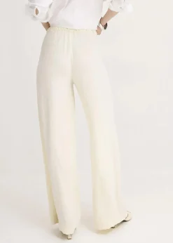 bonprix Bekleidung·Kleider|Hosen^Marlenehose aus leichtem Crêpe naturbeige