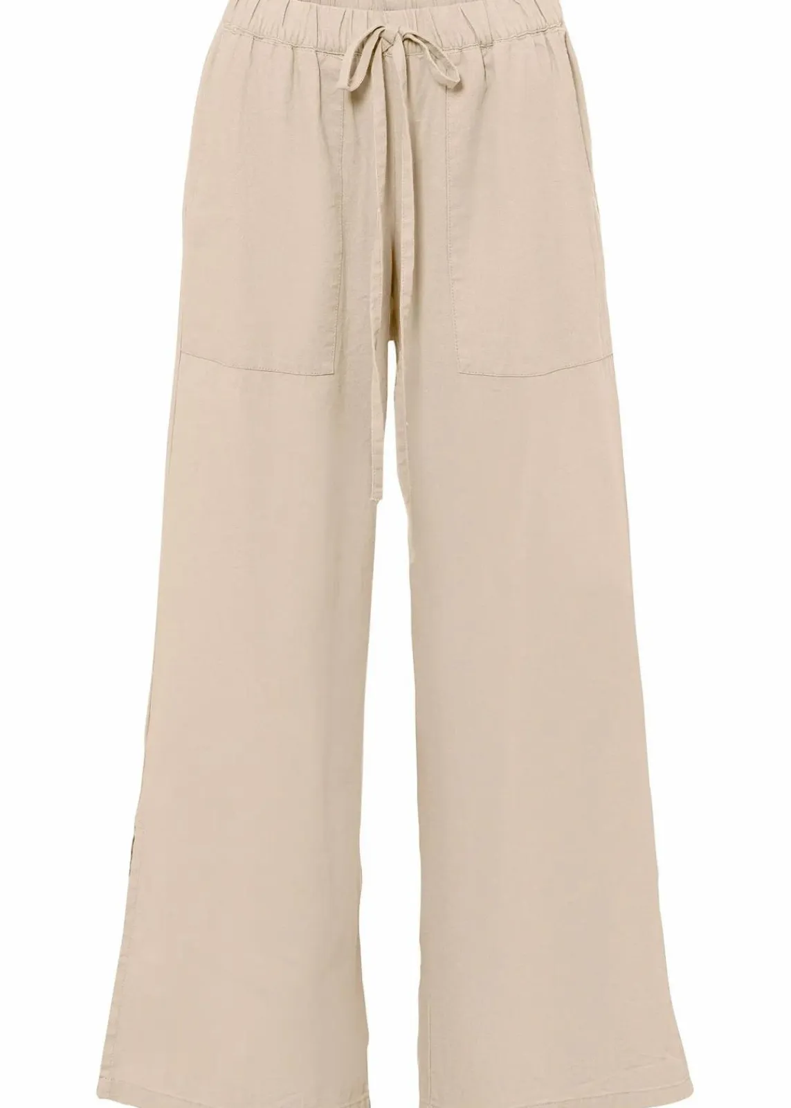 bonprix Hosen|Bekleidung·Kleider^Marlenehose aus Leinen sandbeige