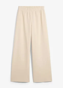 bonprix Hosen|Zweiteiler & Sets^Marlenehose aus Piqué kieselbeige