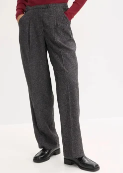 bonprix Bekleidung·Kleider|Hosen^Marlenehose aus softem Viskose-Mix grau meliert meliert