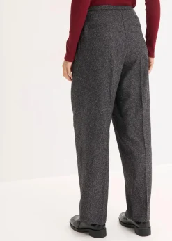 bonprix Bekleidung·Kleider|Hosen^Marlenehose aus softem Viskose-Mix grau meliert meliert