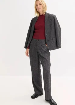 bonprix Bekleidung·Kleider|Hosen^Marlenehose aus softem Viskose-Mix grau meliert meliert