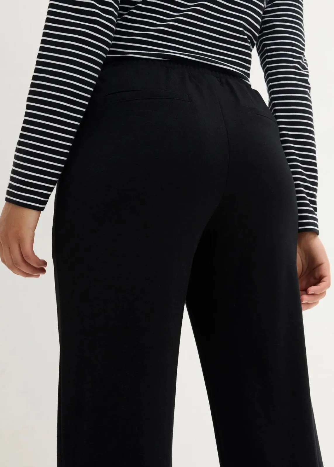 bonprix Bekleidung·Kleider|Hosen^Marlenehose aus Viskose-Mix schwarz