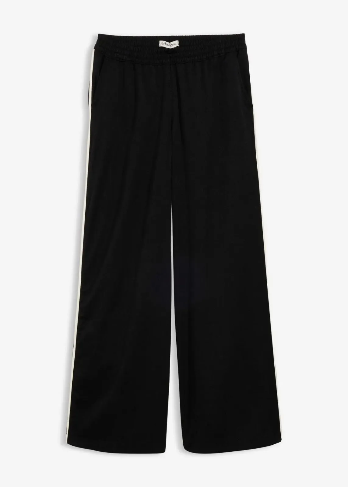 bonprix Bekleidung·Kleider|Hosen^Marlenehose aus Viskose-Mix schwarz/wollweiß