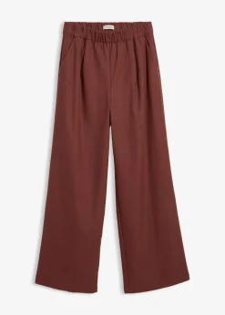 bonprix Hosen|Nachhaltigere Materialien^Marlene-Hose in Wolloptik kaffeebraun meliert
