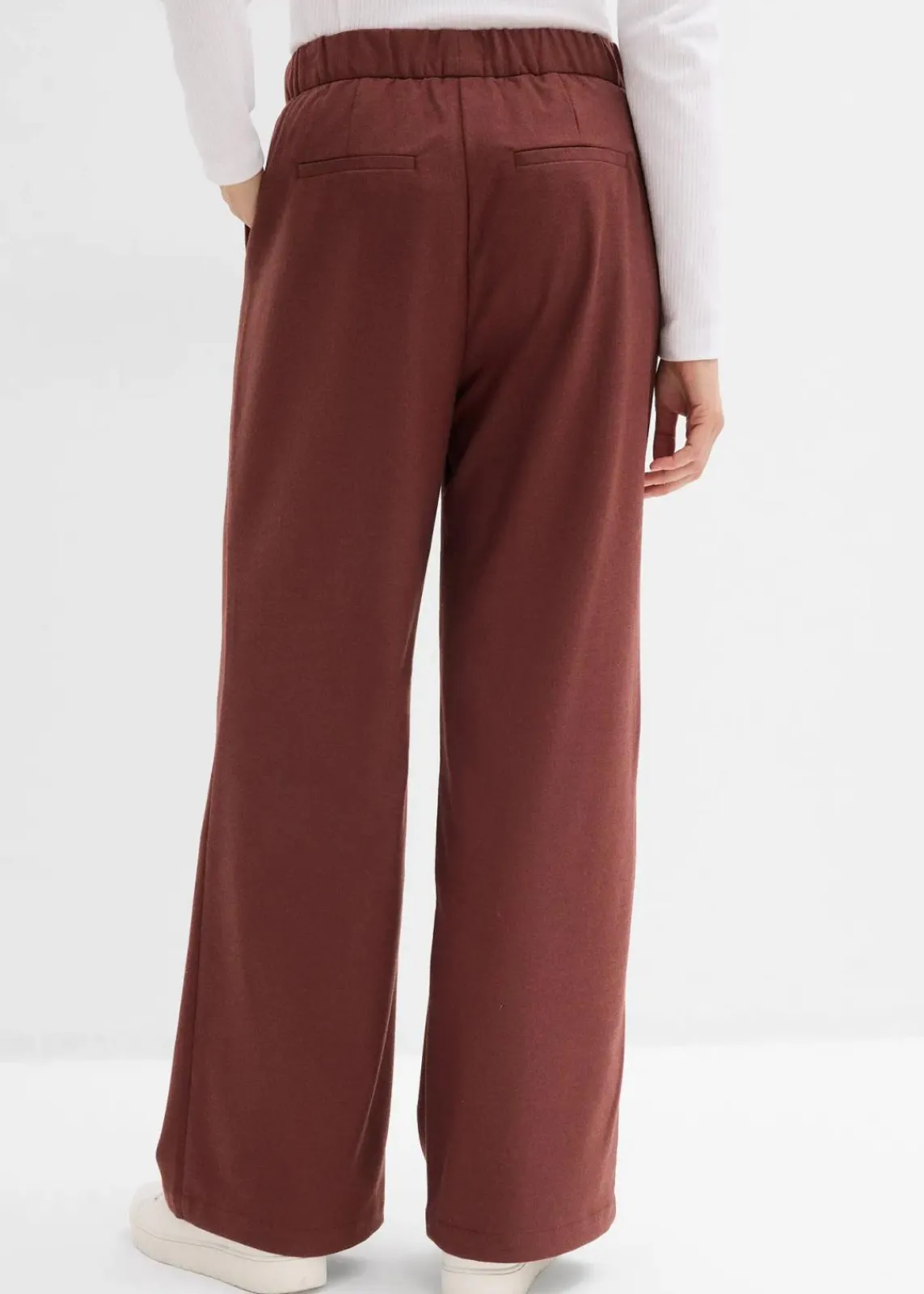 bonprix Hosen|Nachhaltigere Materialien^Marlene-Hose in Wolloptik kaffeebraun meliert