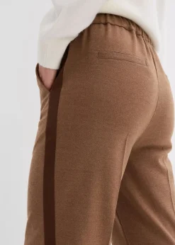 bonprix Hosen|Bekleidung·Kleider^Marlenehose in Wolloptik pimentbraun meliert