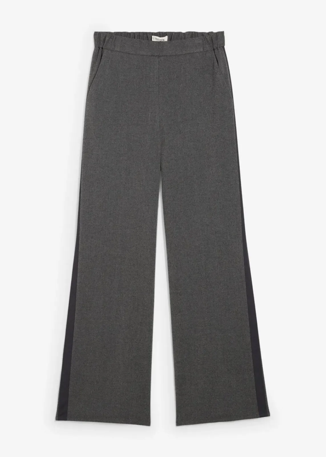 bonprix Bekleidung·Kleider|Hosen^Marlenehose in Wolloptik anthrazit meliert