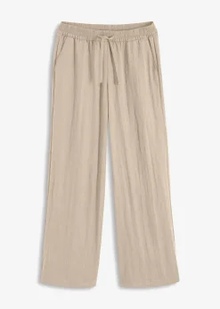 bonprix Bekleidung·Kleider|Hosen^Marlenehose mit Bequembund hellsand